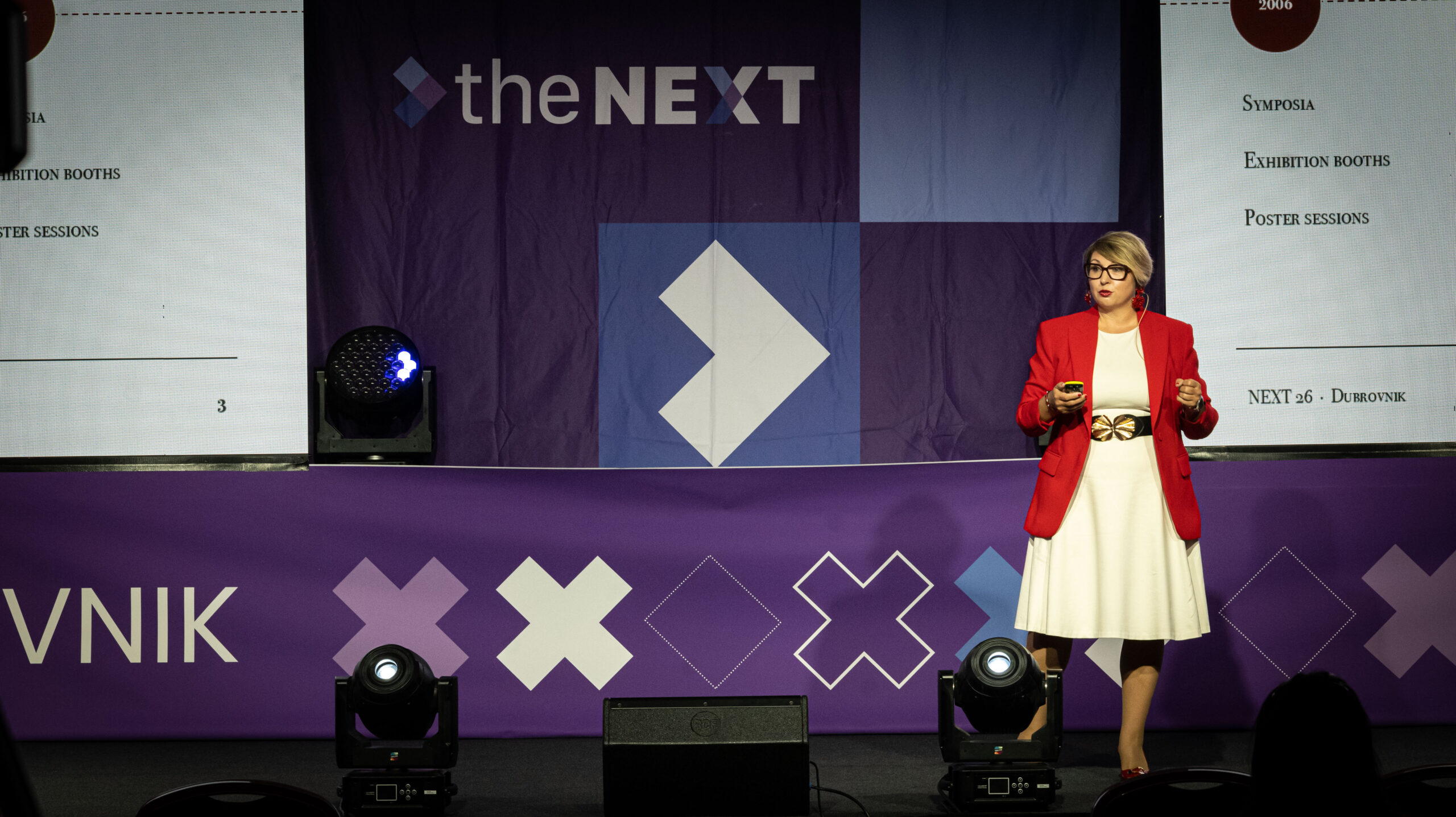 Cristina Finnazi on a stage at Next Dubrovnik 26'.